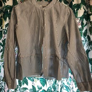 Madewell | Blue Stripe Cotton Button Down